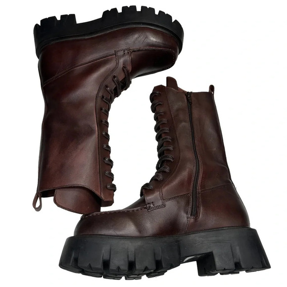 NWOT Free People Jones Lug Sole Combat Boot in Hot Fudge. Sz: 7 - Picture 7 of 12